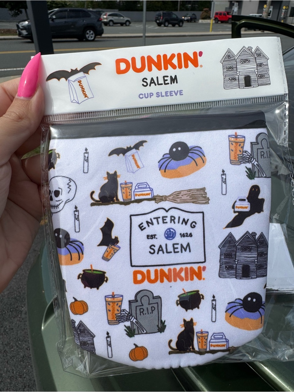 Salem runs on Dunkin Cup Sleeve 2026 Halloween
